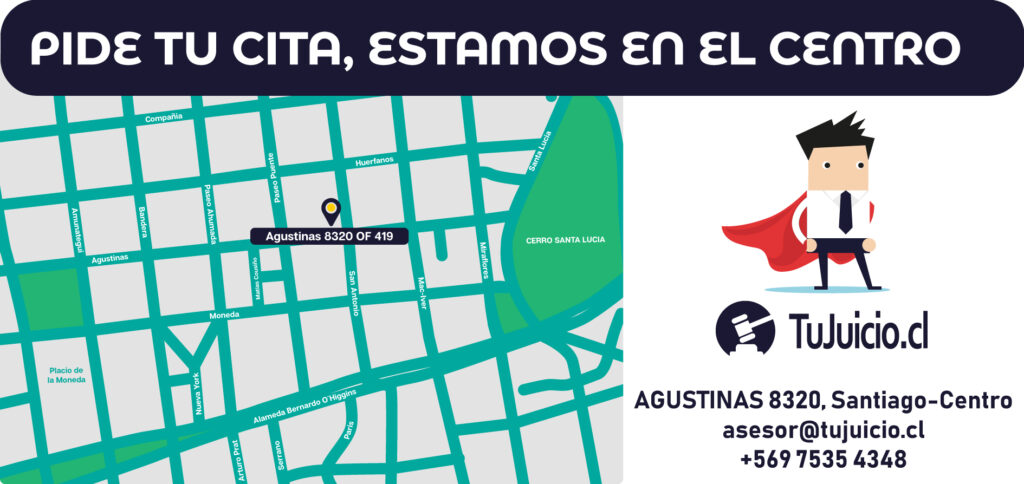 Mapa ubicacion oficinas abogados Santiago Centro
